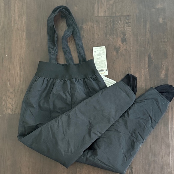 SNUGGLER SKI WEAR WOMEN PENCIL SNOW PANTS BLK REMOVABLE SHOULDER STRAPS GORPCORE - Picture 1 of 11